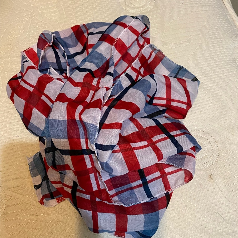 Red white and blue summer scarf